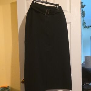 Black Maxi Pencil Skirt for Work